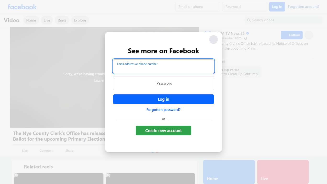 The Nye County Clerk’s Office has released its Notice of Offices on the Ballot for the upcoming Primary Election, scheduled for Tuesday, June 9th, 2026. KPVM TV News 25 Facebook